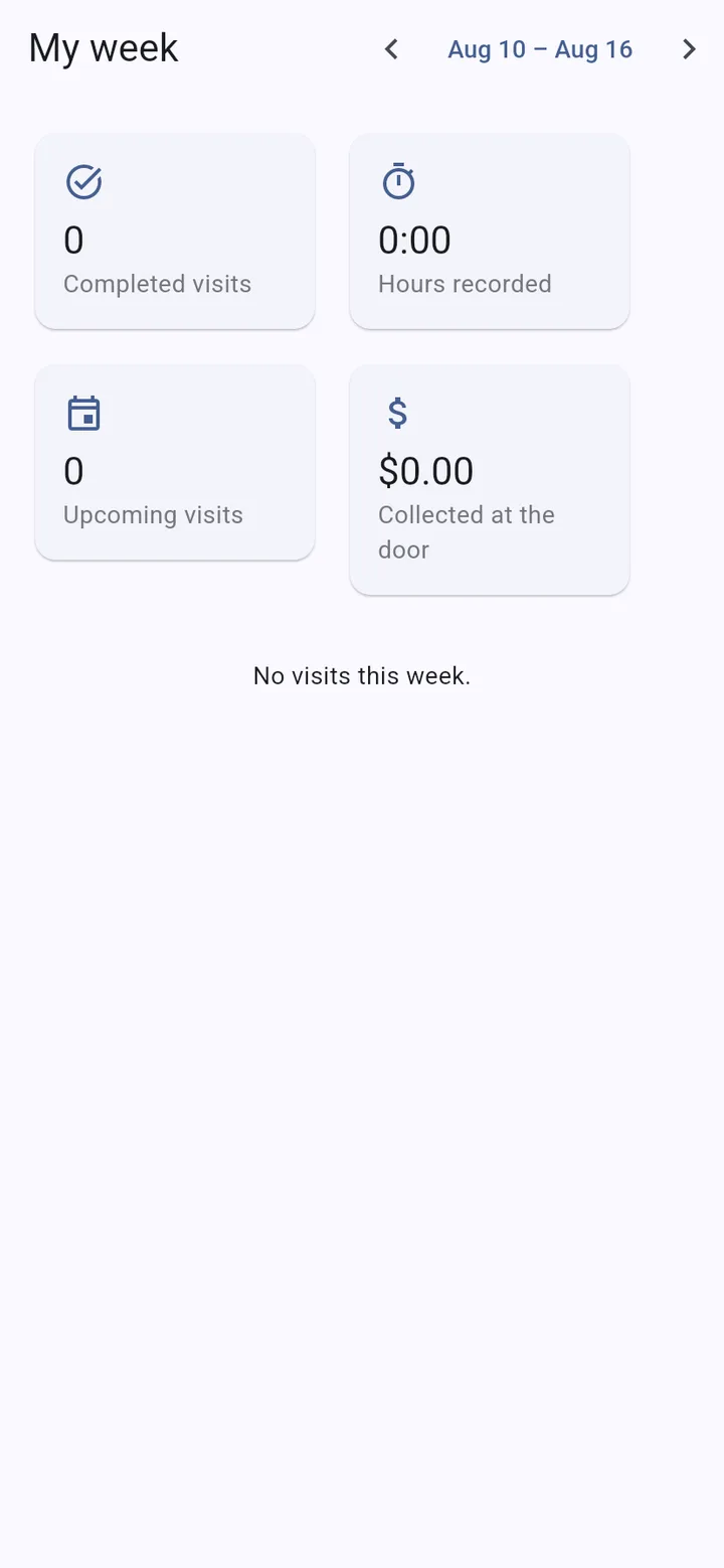 My week in the mobile app